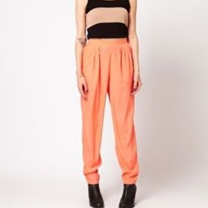 Coral Pleated Party Pant